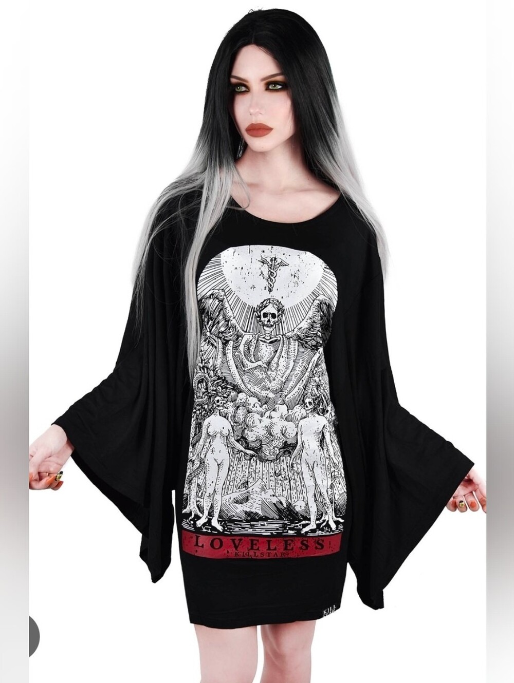 Killstar Loveless Kimono Sleeve Tunic Dress NWOT